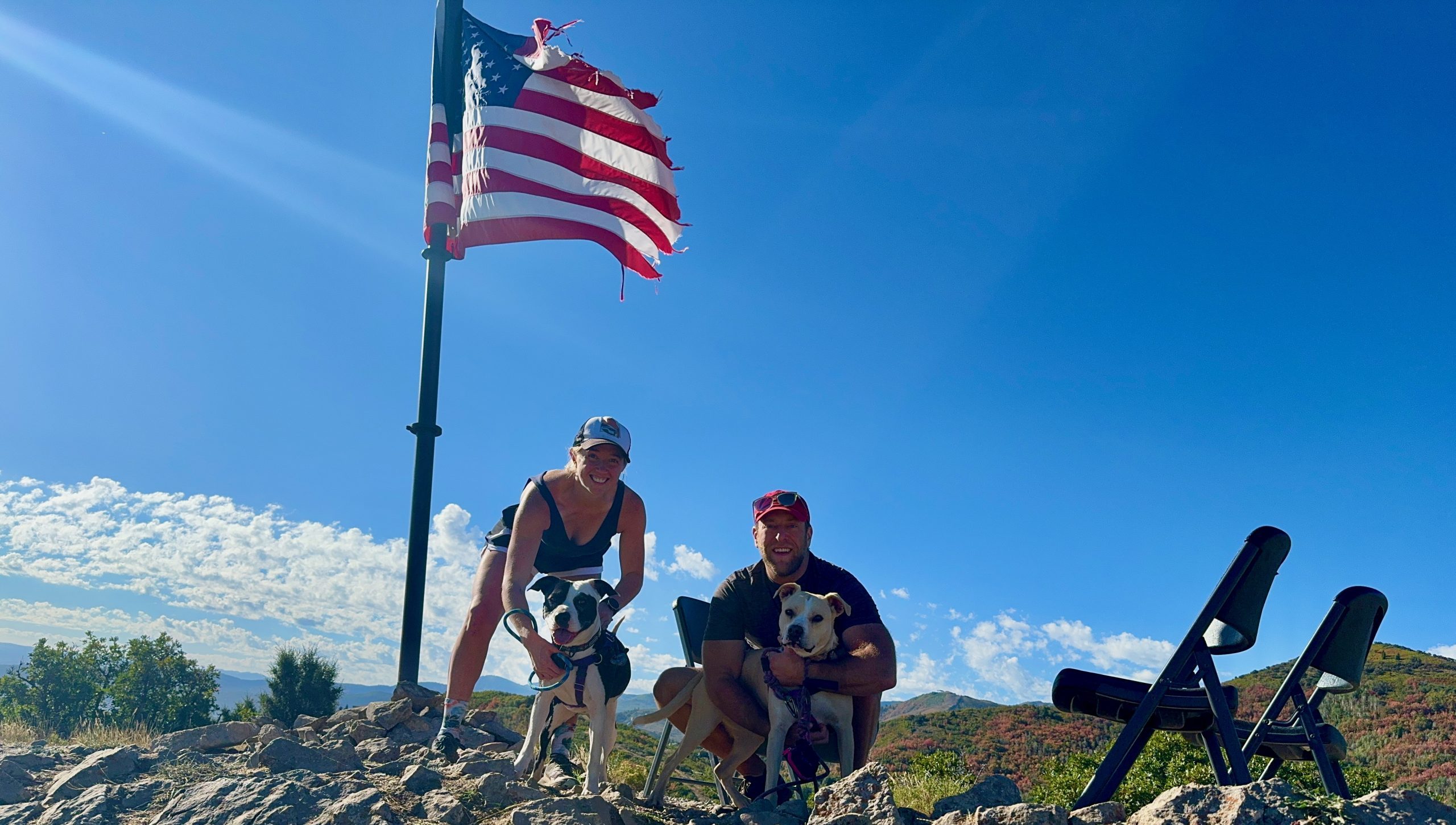 Dogs Hike Park City Foliage Fall